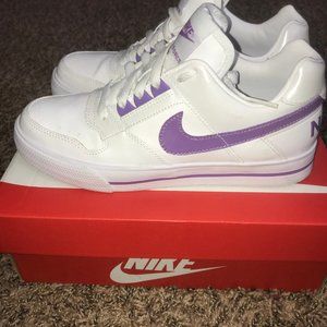 Nike White and Purple Delta Force Sneakers